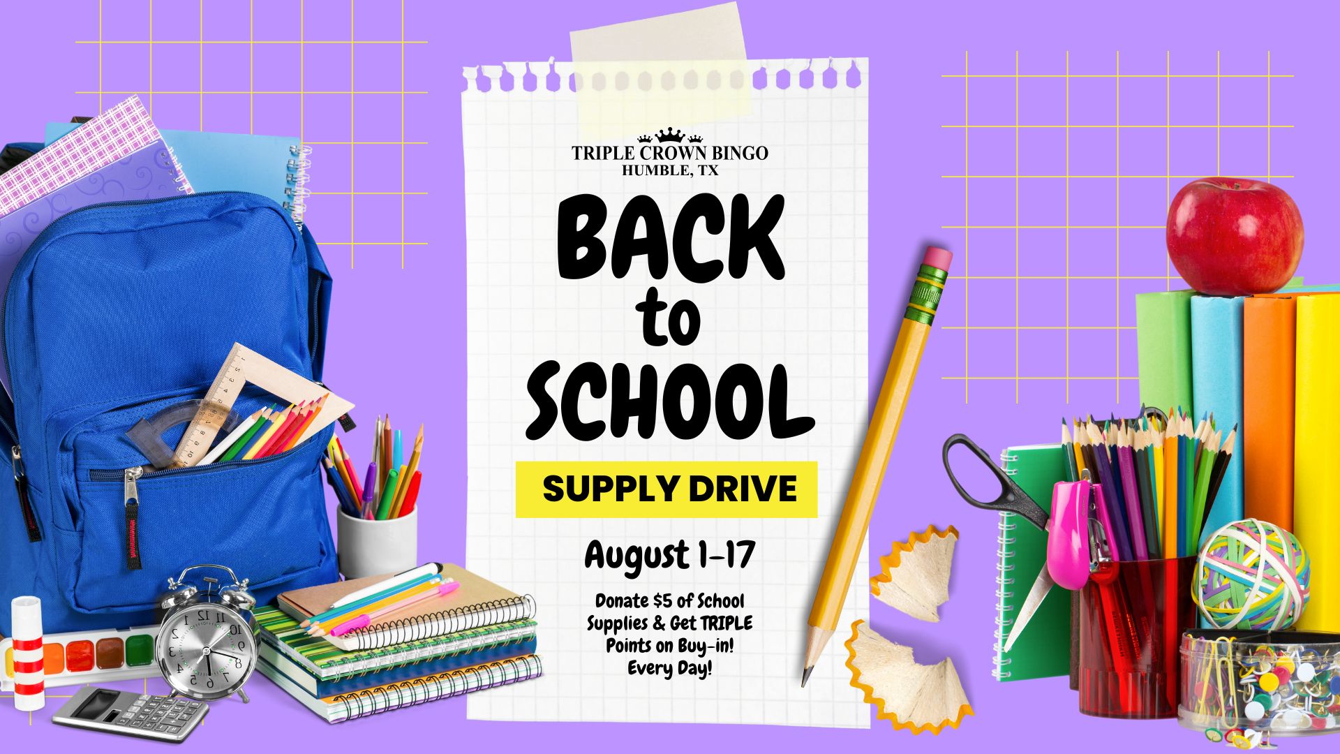 TCB Back to School Supply drive
